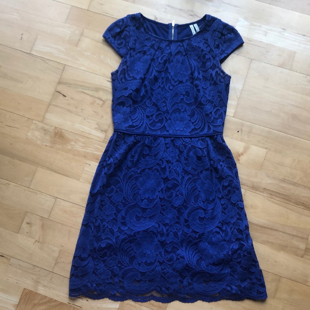 Blue lace dress